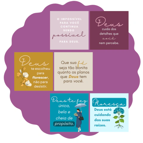 Card Mensagens Biblicas Tematico Tom de Cores