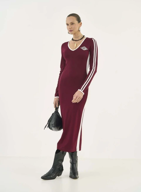 Vestido Colcci Jeans Bordô