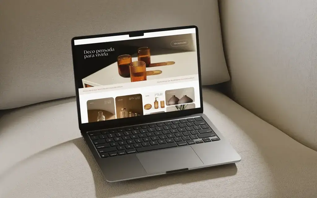 Sitio de Hugo Deco & Home en una notebook