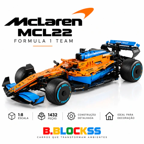 Bloco de Montar F1 Mclaren MCL22 1432 Peças