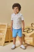 Conjunto de Camisa em Tricoline com Elastano e Bermuda em Linho Santorine