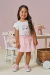Conjunto de Blusa em Meia Malha com Short Saia em Molevisco