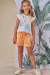 Short em Sarja com Elastano com Cordão e Bolsos Frontais
