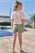 Conjunto de Blusa em Meia Malha e Shorts em Linho com Elastano - comprar online