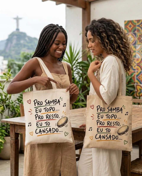 Ecobag Personalizada PRO SAMBA EU TOPO...