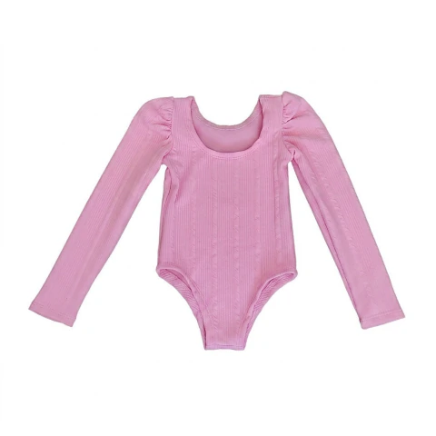 Body Infantil Manga Longa Princesa Canelado