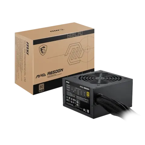 Fuente MSI MAG A650GN II 650W 80 Plus Gold ATX Cable USA