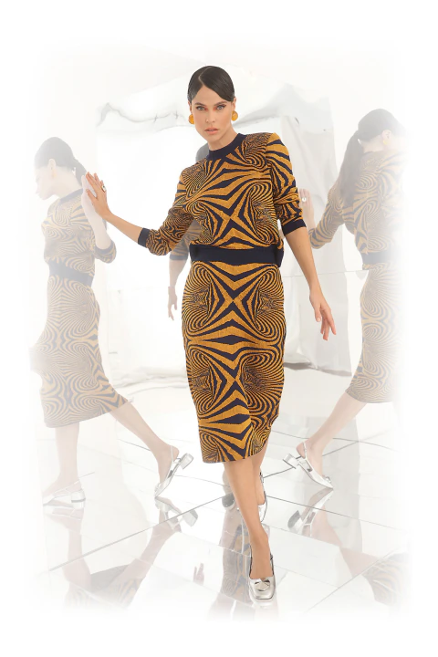 Conjunto Imagic Azul e Dourado