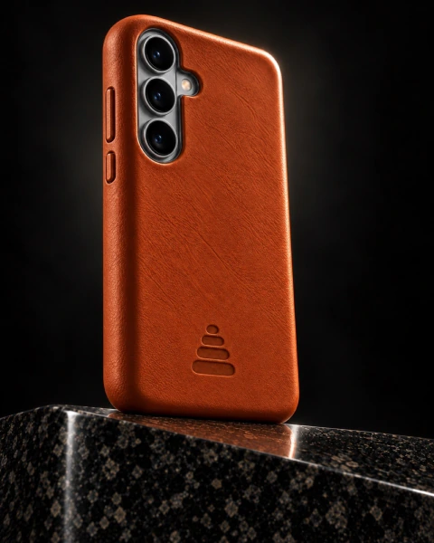Leather Case Galaxy S25 Ultra · Coñac