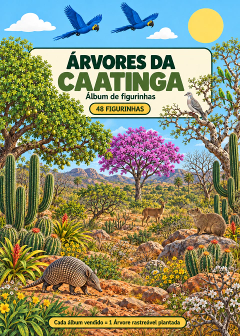 Álbum de Figurinhas Árvores Nativas do Brasil: Caatinga