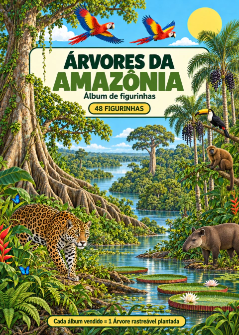 Álbum de Figurinhas Árvores Nativas do Brasil: Amazônia