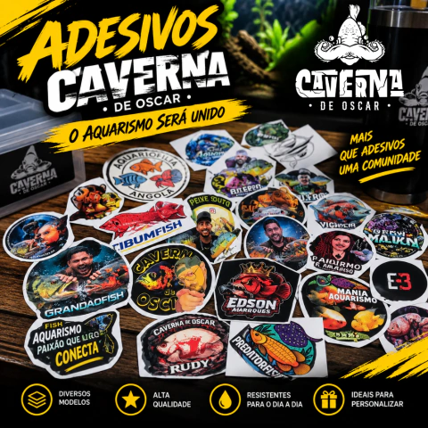 Campanha de Adesivos Caverna de Oscar – O Aquarismo Será Unido | Edição Comunidade