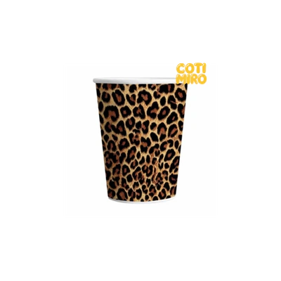VASOS ANIMAL PRINT X8 UNIDADES