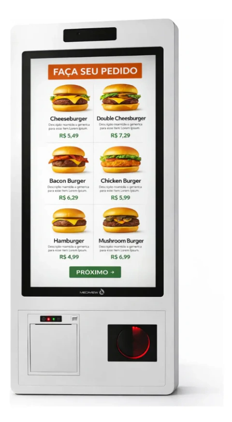 Totem Autoatendimento 27 Touch + Impressora - Menos Fila