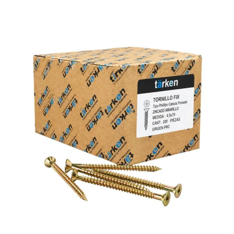 Tornillos para madera pozidrive | 4.5x70 | Caja de 200 unidades