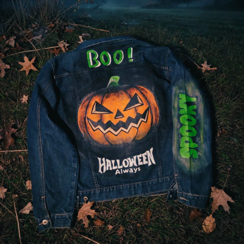 Especial de Halloween - Jaqueta Customizada Abóbora + Brindes Temáticos