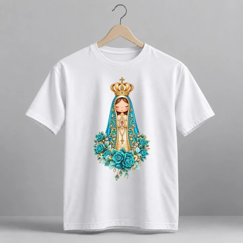 Remera Virgen de Luján blanca