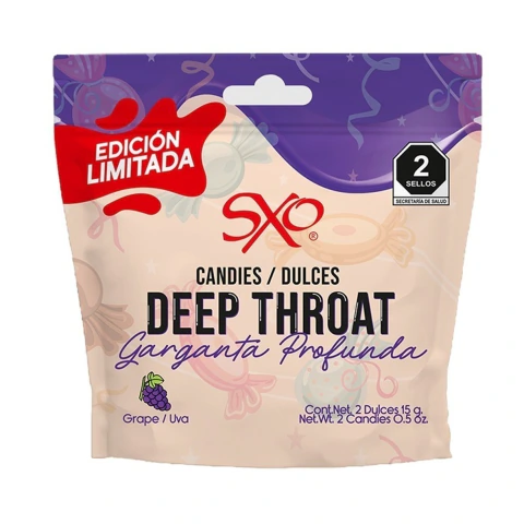 Dulces Deep Throat Uva 2 Piezas