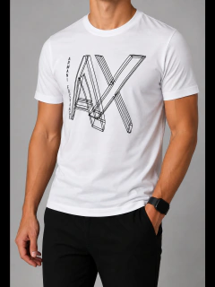 Camisa Armani Ax Graphic White