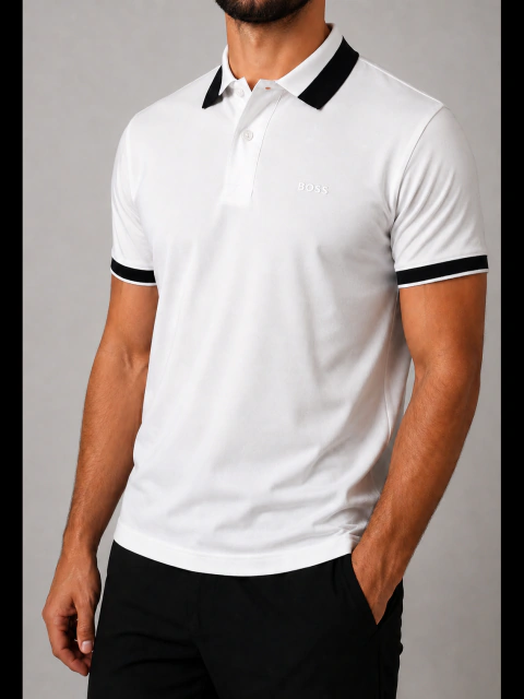 Polo Boss White Black