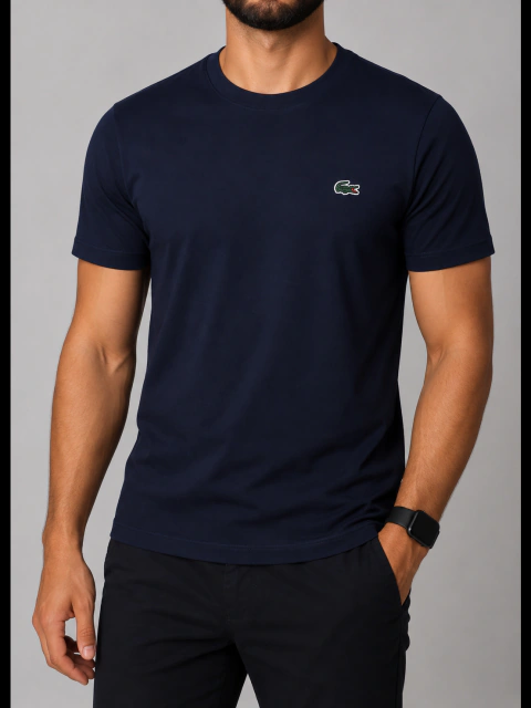 Camisa Lacoste Big Croco Blue