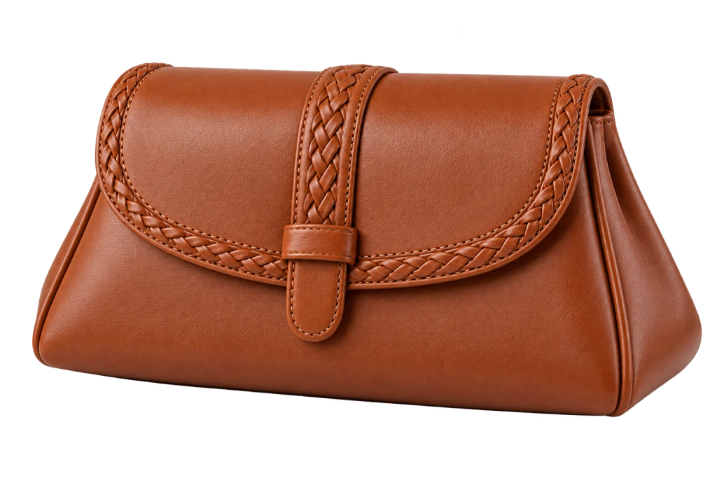 Muestra · Clutch Siena, vista en ángulo
