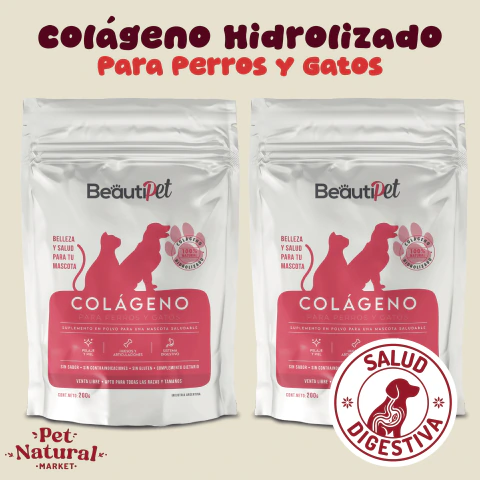 Colágeno Hidrolizado Para Perros y Gatos BEAUTIPET_Pack x 2