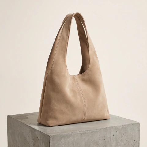 Bolso Miré Lumel beige gamuzado