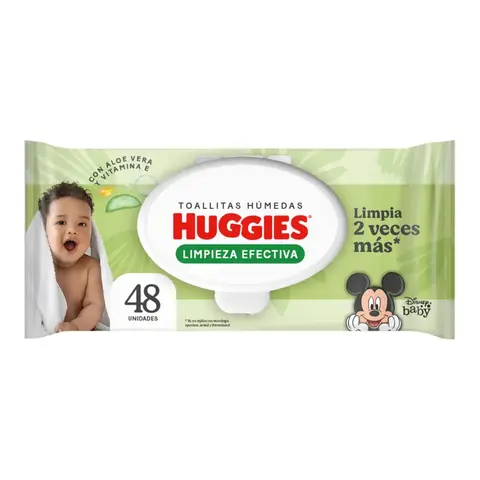 Toallas húmedas Huggies Limpieza Efectiva - 48 unidades