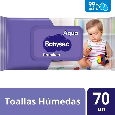 Toallas húmedas Babysec Premium - 70 unidades