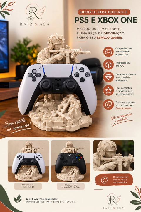 Suporte para Controle PS5 e Xbox One