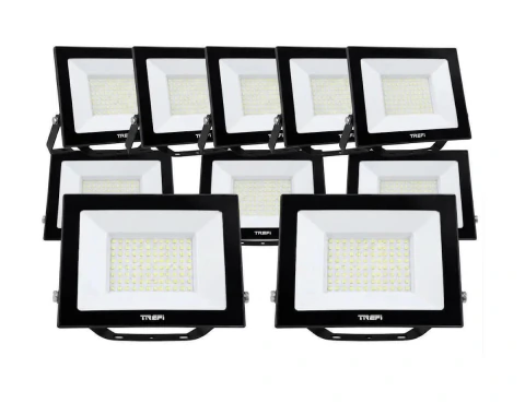 Reflectores 100W luz Blanca 9000LM x10 Unidades Trefi