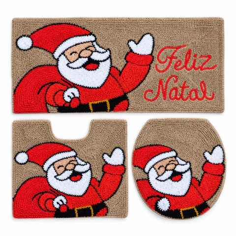 Kit Tapetes Banheiro Natal