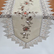 CAMINHO DE MESA BORDADO ELEGANCE/ROMANCE 1,50M