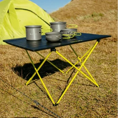 Imagem do Conjunto de Panelas Camping 4 Peças Ultraleve Verde Limão - Hawapi