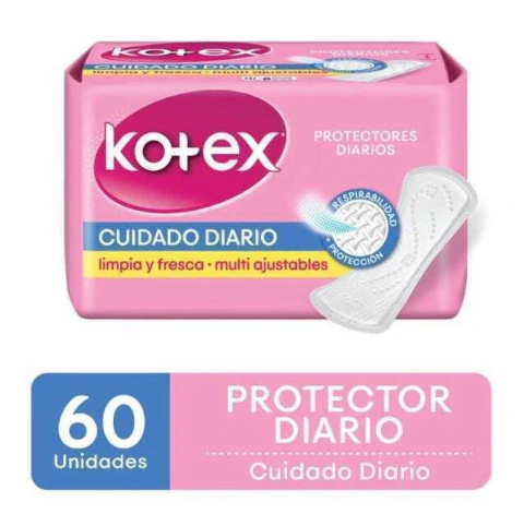 PROTECTORES DIARIOS KOTEX ANTIBACTERIAL X 60 UN