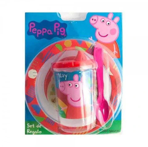 PEPPA PIG BLISTER CUENCO+VASO TOMATE ACCESORIOS