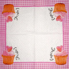CUPCAKE ROSE - GUARDANAPOS PARA DECUPAGEM (1 UNIDADE) - comprar online