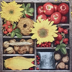AUTUMN COMPOSITION - GUARDANAPOS PARA DECUPAGEM - 33X33CM - (1 UNIDADE) na internet