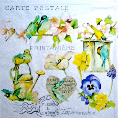 CARTE POSTALE - GUARDANAPOS PARA DECUPAGEM