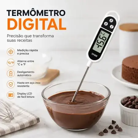 Termômetro Culinário Digital Silverchef TP300 Espeto