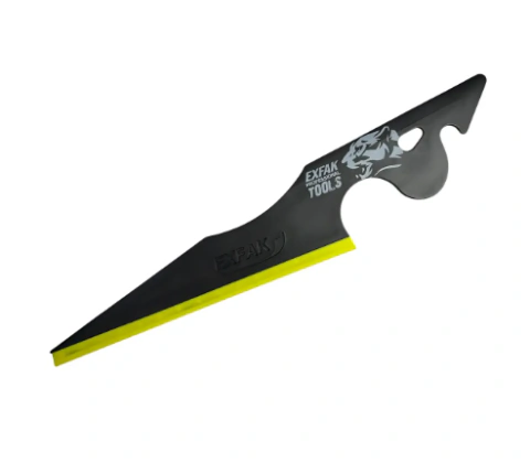 Espátula Batmão Titan Black C/ Borracha Amarela Flexível - Exfak