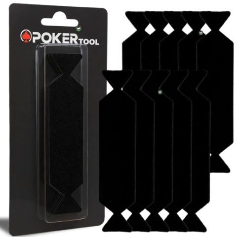 Kit 10 Feltro Protetor Preto de Espátula Buffer Adesivo - Poker Tool