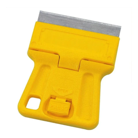 Mini Raspador Ratinho Amarelo Multiuso 40mm Colas Tintas Silicones - Poker Tool