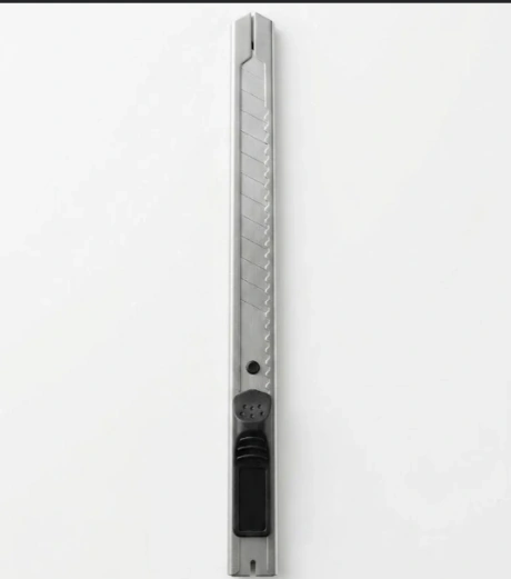 Estilete Profissional Metal Inox com Trava + Lâmina (Poker Tool)