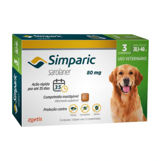 Simparic 80mg 20 a 40 kg 3 comp