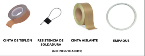 KIT EMPACADORAS AL VACIO EVD-20,20B EM T,TEF,SIL B,RE MANTENIMIENTO TORREY