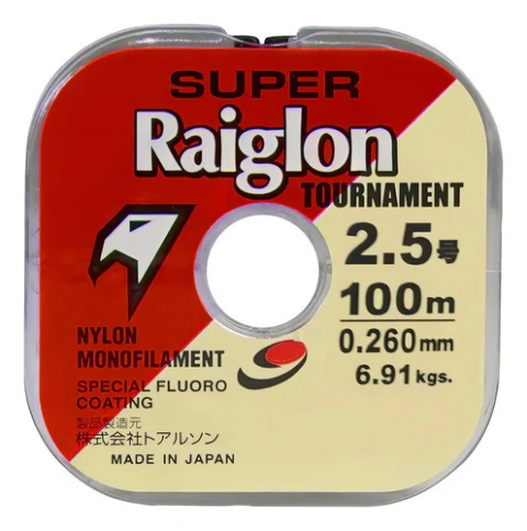 Línea De Pesca 0.26 Mm Super Raiglon Tournament Monofilamento 100 M Transparente
