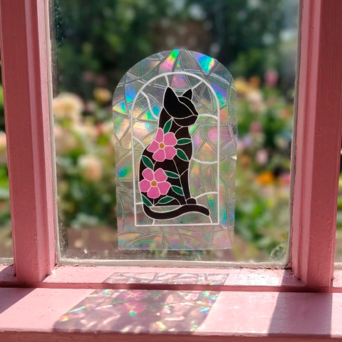 Vinilo Atrapasol - Sticker para ventanas - GATITO