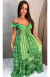 Vestido Sereia Estampa Verde - comprar online